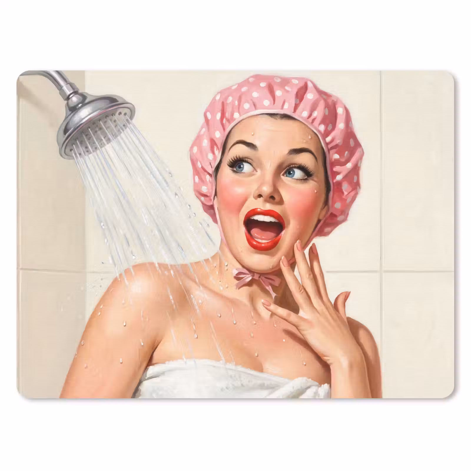 Muismat - Vrouw - Douche - Roze — 1