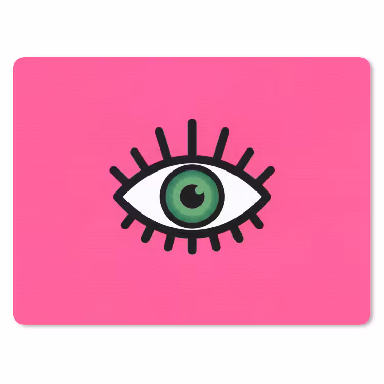 Muismat - Minimalistisch - Oog - Roze — 1