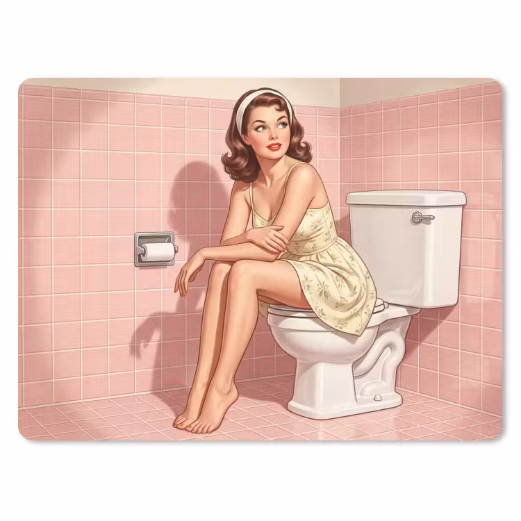 Muismat - Roze - Retro - Vrouw — 1