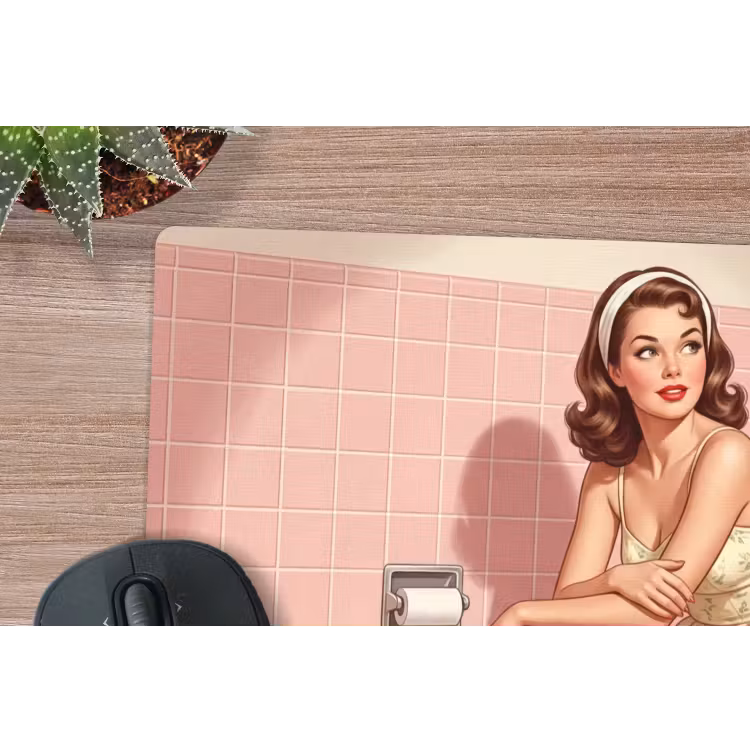 Muismat - Roze - Retro - Vrouw — 4
