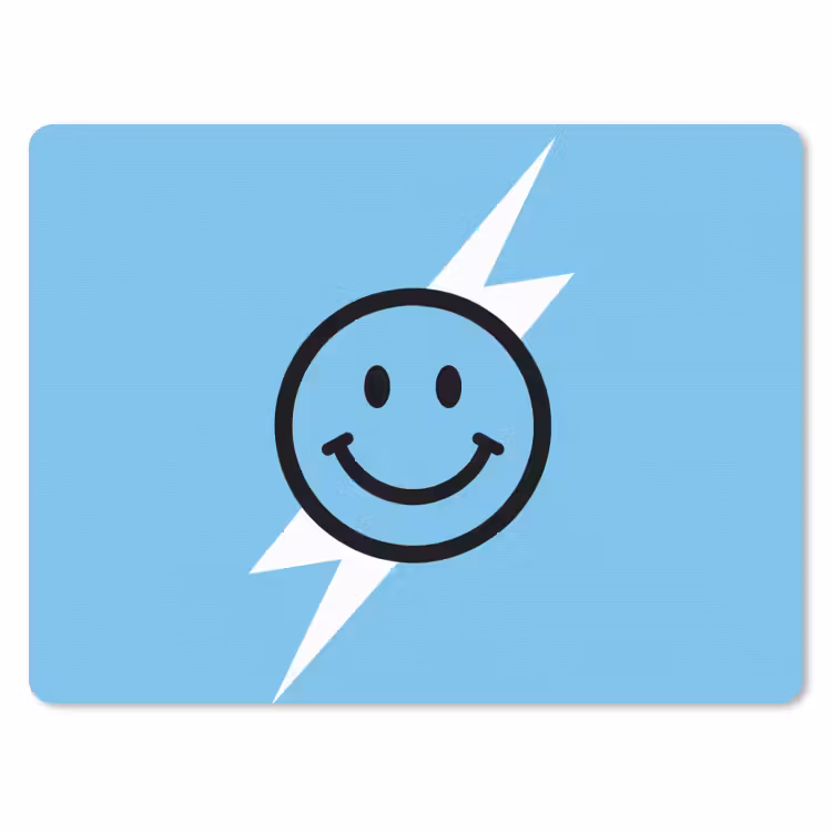 Muismat - Smiley - Blauw - Bliksem — 1