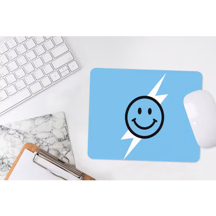 Muismat - Smiley - Blauw - Bliksem — 2