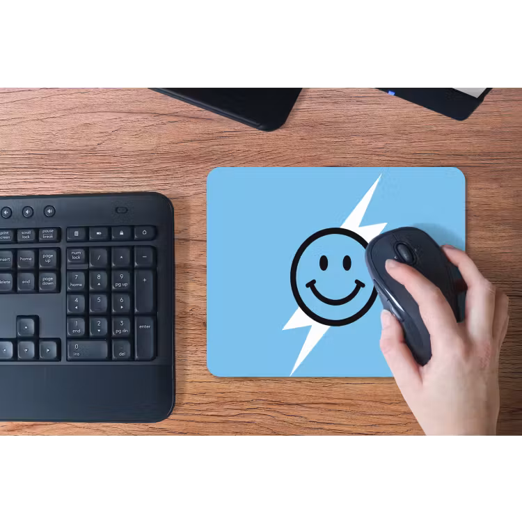 Muismat - Smiley - Blauw - Bliksem — 3