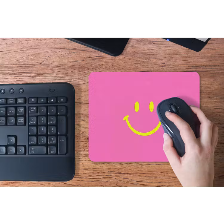 Muismat - Smiley - Vrolijk - Roze — 3