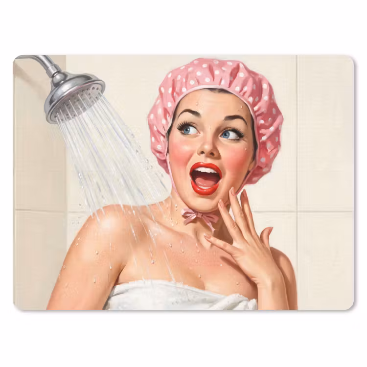 Muismat - Vrouw - Douche - Roze — 1