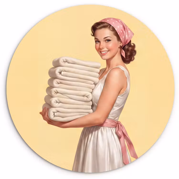 Muurcirkel - Handdoeken - Vrouw - Jurk - Roze — 1