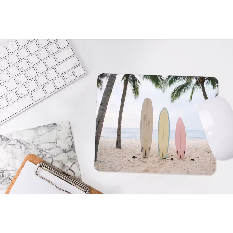 Muismat - Surfboard - Palmbomen - Kleurrijk — 2