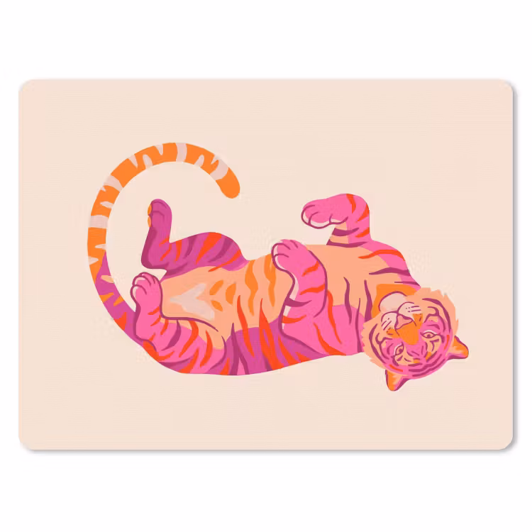 Muismat - Tijger - Roze - Oranje — 1