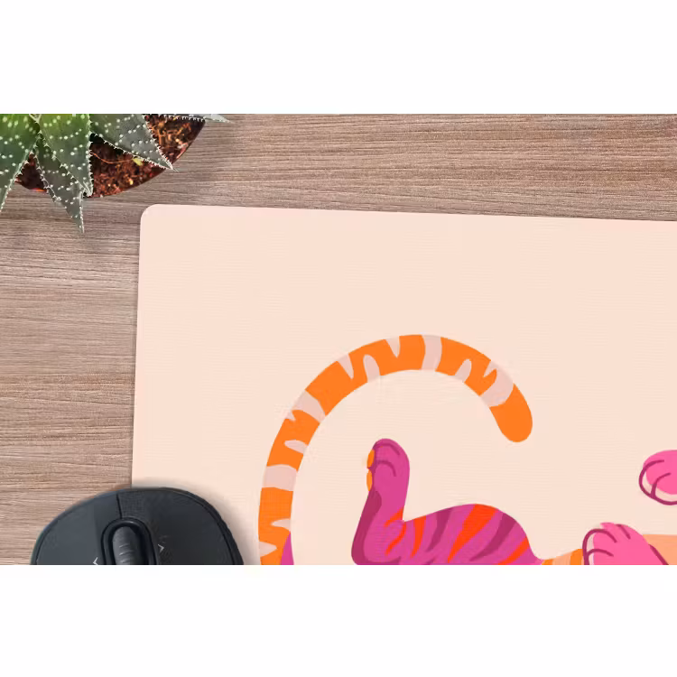 Muismat - Tijger - Roze - Oranje — 4