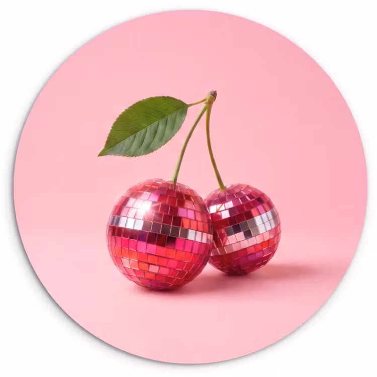 Muurcirkel - Disco - Kersen - Roze — 1