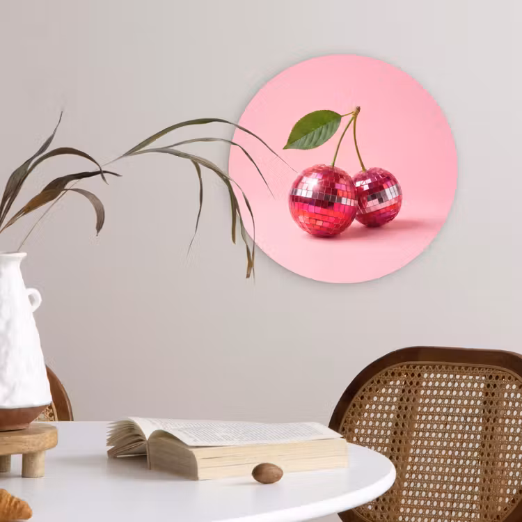 Muurcirkel - Disco - Kersen - Roze — 4