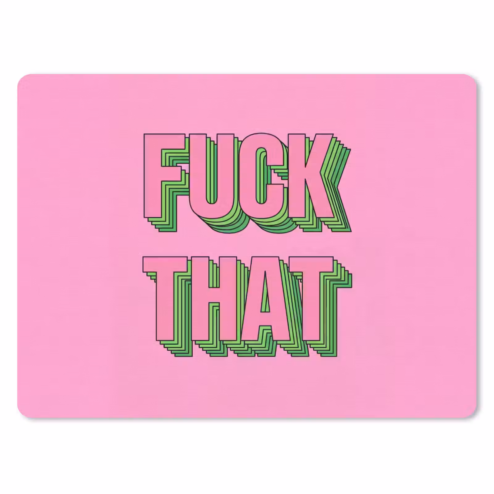 Muismat - Tekst - Bold - Roze — 1