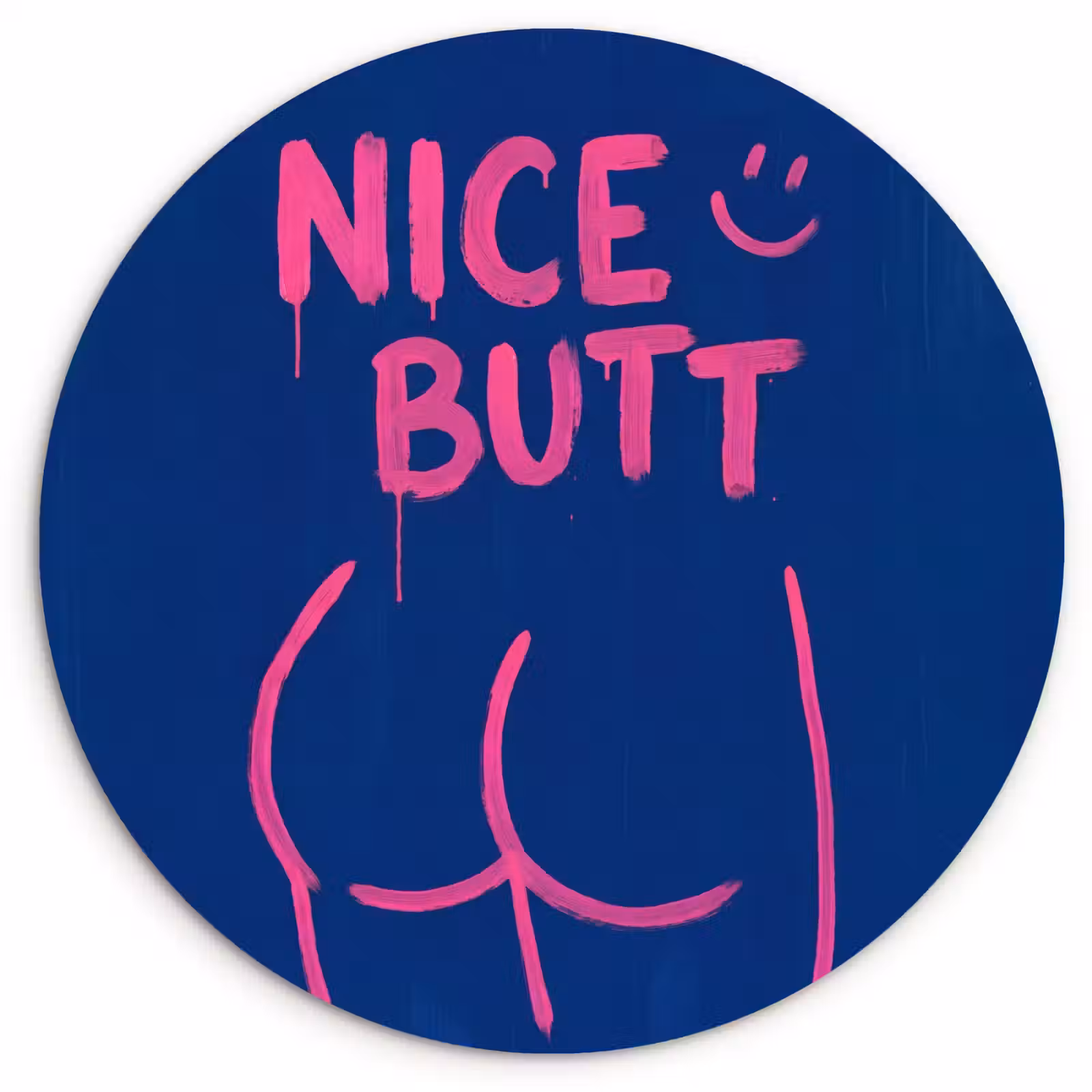 Muurcirkel - Brutaal - Grappig - Blauw — 1