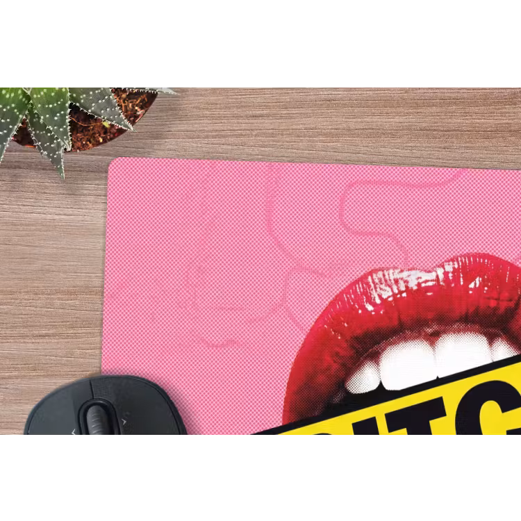 Muismat - Lippen - Tekst - Kleurrijk — 4