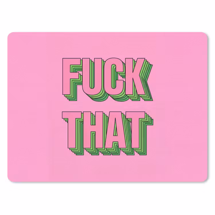 Muismat - Tekst - Bold - Roze — 1