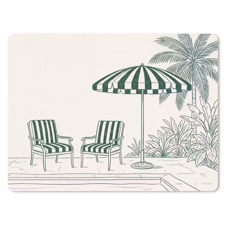 Muismat - Terras - Illustratie - Groen — 1