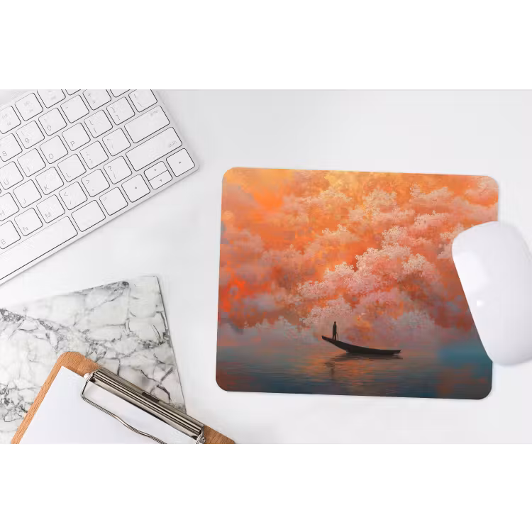Muismat - Zee - Boot - Wolken - Oranje — 2