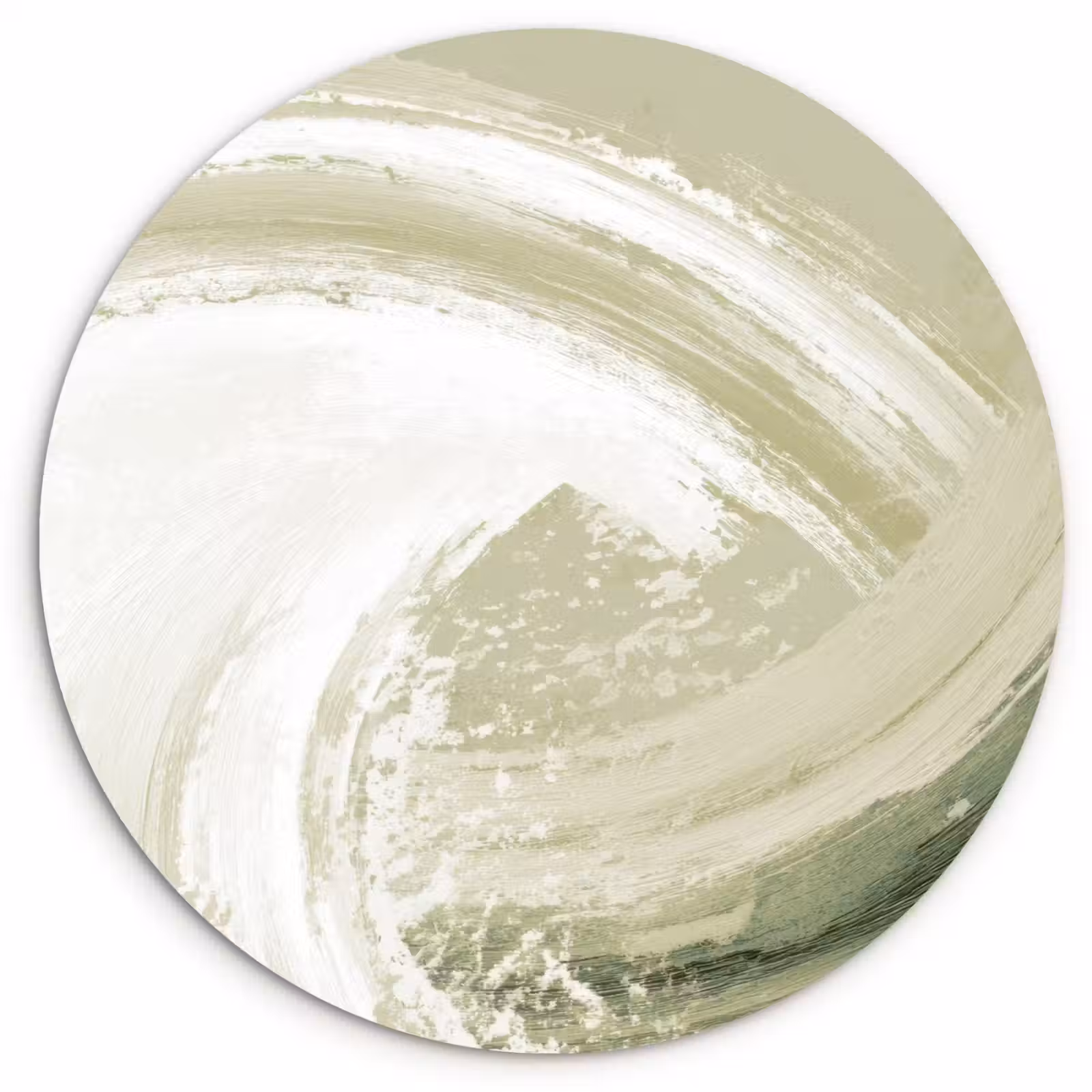 Muurcirkel - Abstract - Penseelstreken - Golven - Groen — 1