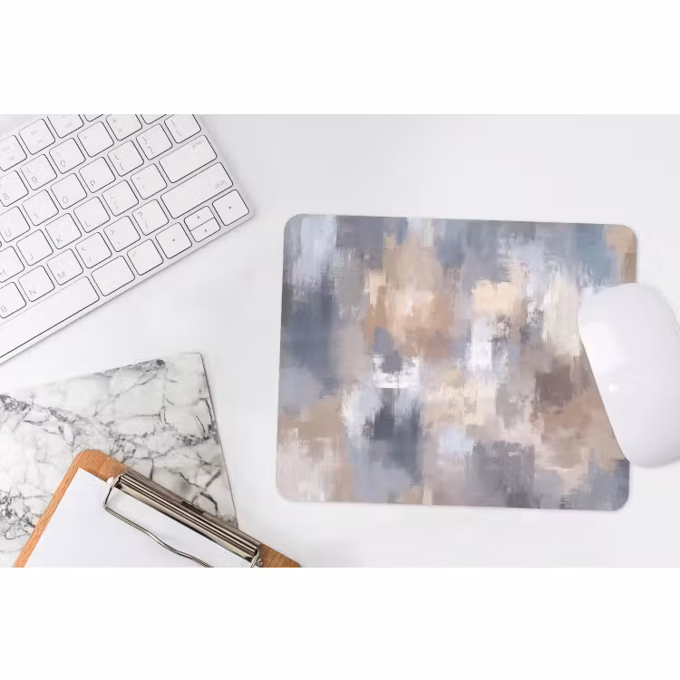 Muismat - Penseelstreken - Schilderij - Beige — 2