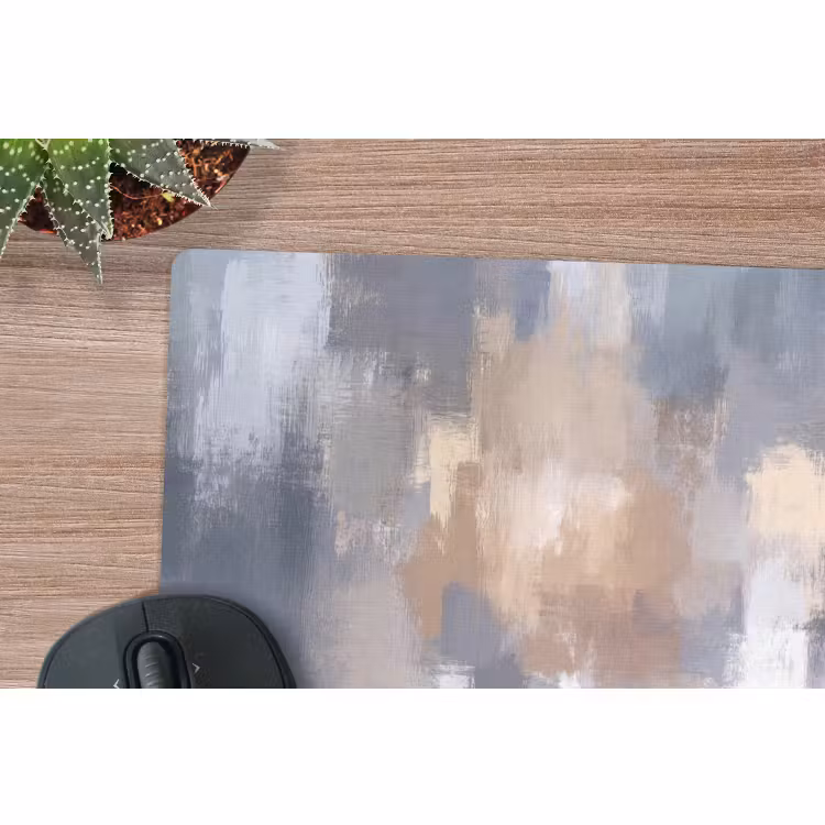 Muismat - Penseelstreken - Schilderij - Beige — 4