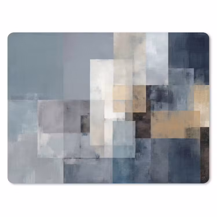Muismat - Rechthoeken - Abstract - Blauw — 1