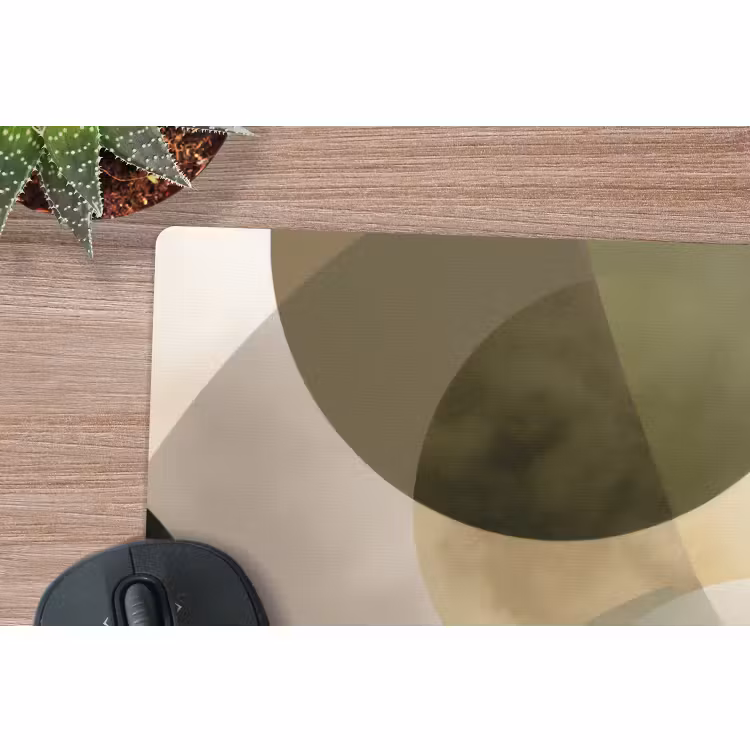 Muismat - Vlakken - Abstract - Beige - Cirkels — 4