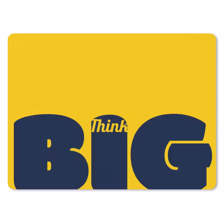 Muismat - Geel - Think big - Grafisch — 1