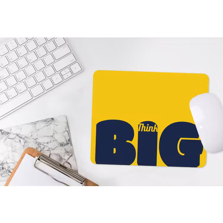 Muismat - Geel - Think big - Grafisch — 2