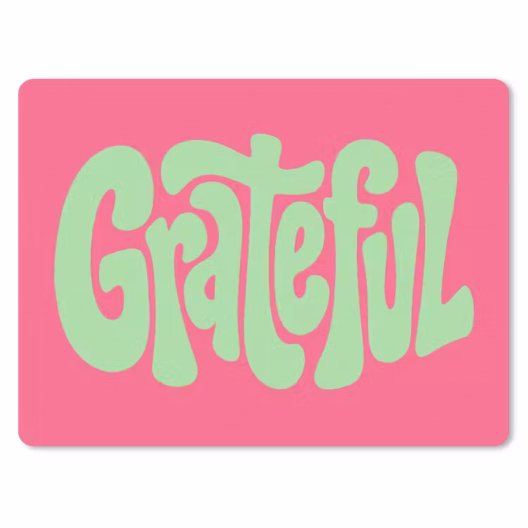 Muismat - Grateful - Groen - Grafisch - Vloeiend — 1