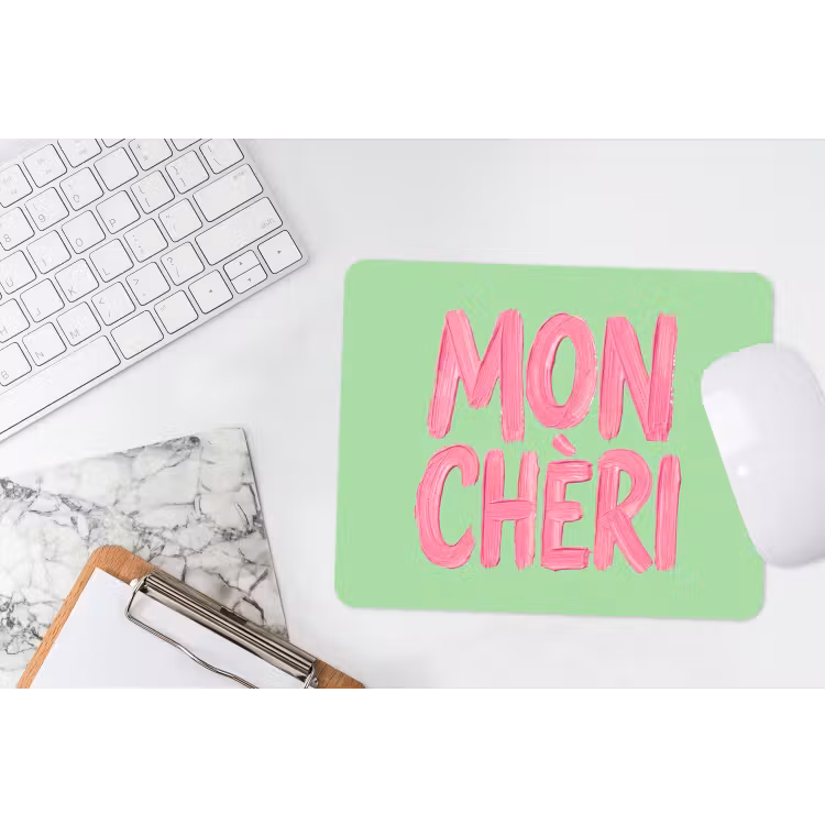 Muismat - Mon cheri - Groen - Roze — 2