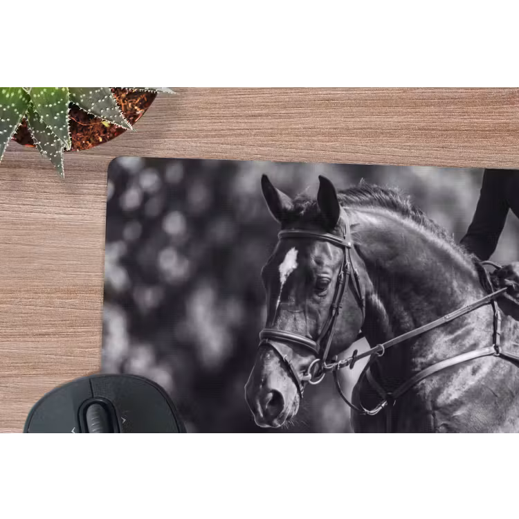 Muismat - Springen - Paard - Zwart - Wit — 4