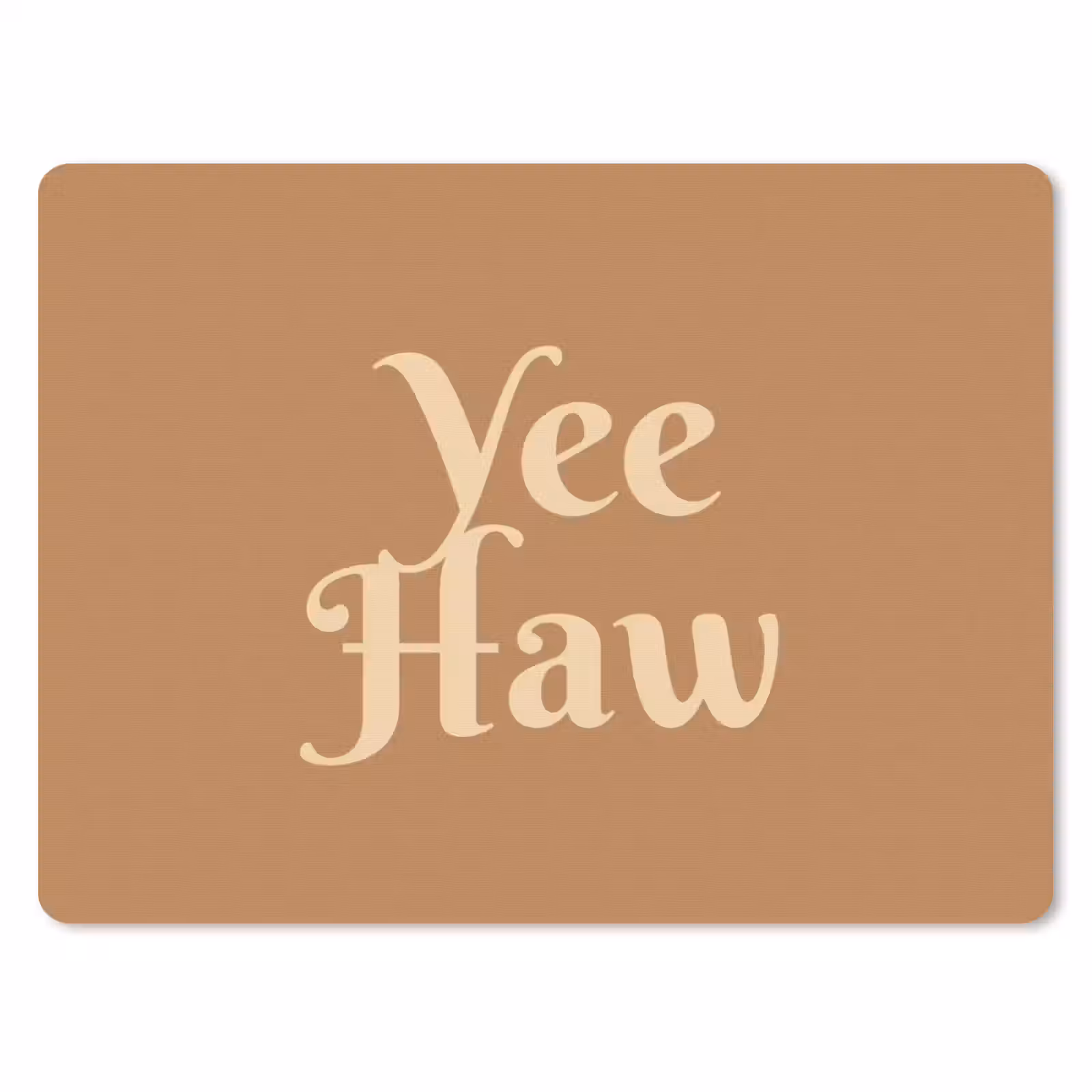 Muismat - Yee haw - Bruin - Minimalistisch — 1