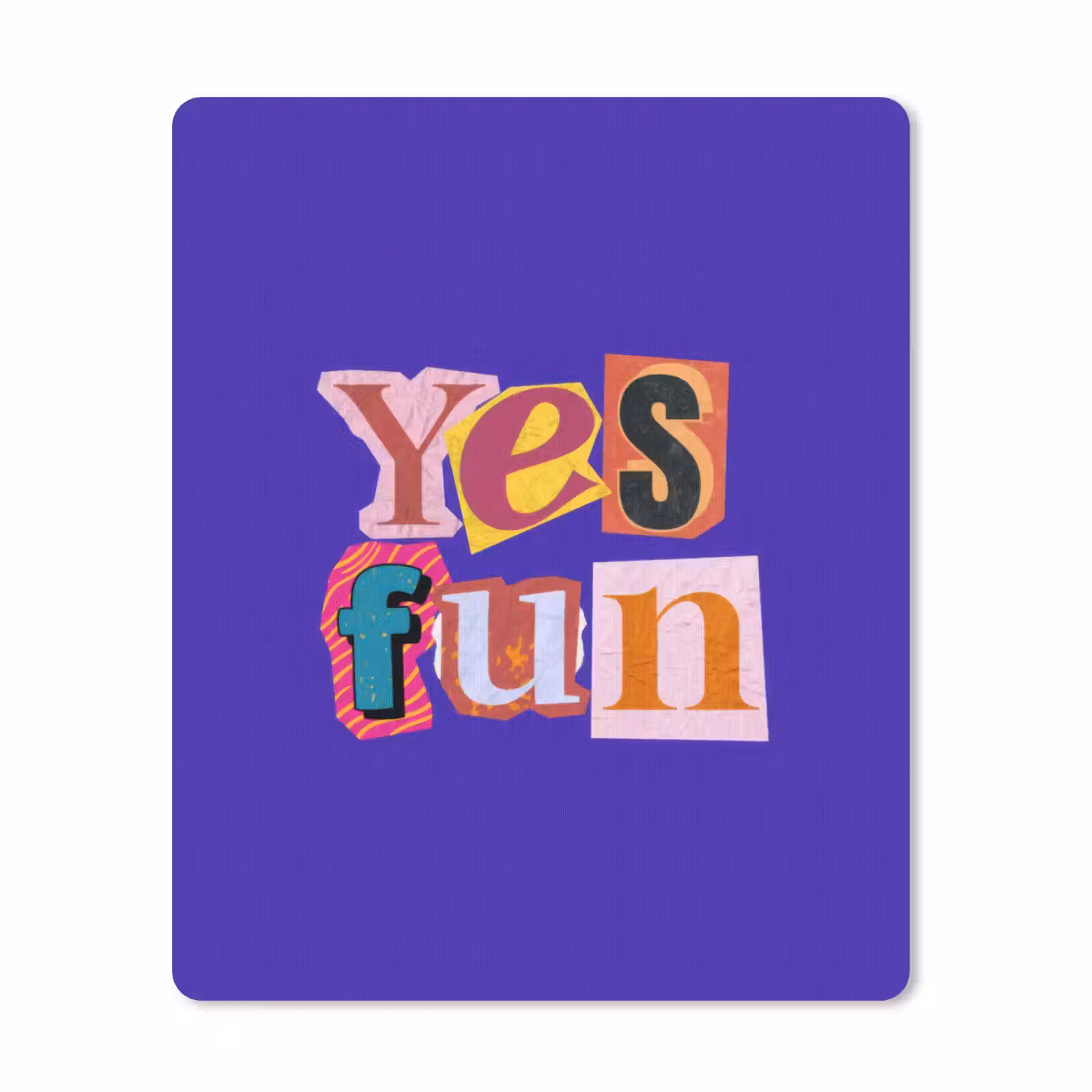 Muismat - Yes fun - Kleurrijk - Collage-stijl — 1