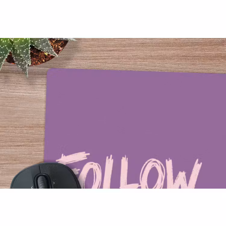 Muismat - Follow your dreams - Paars - Penseeltextuur — 4