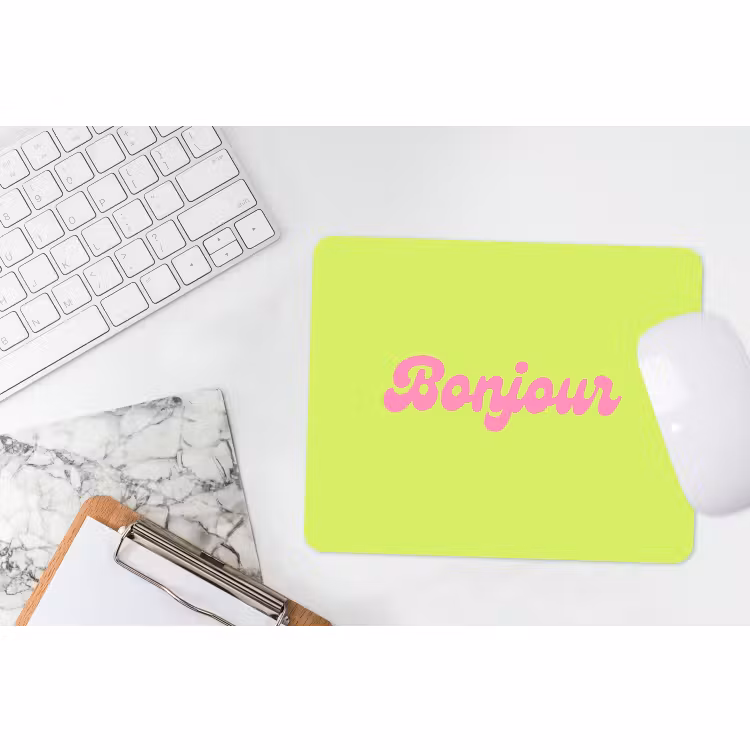 Muismat - Groen - Roze bonjour - Retro — 2