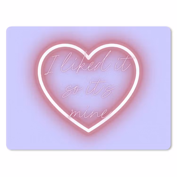 Muismat - I liked it so it's mine - Neon hart - Paars — 1