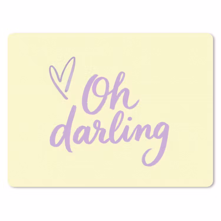 Muismat - Oh darling - Geel - Hart — 1