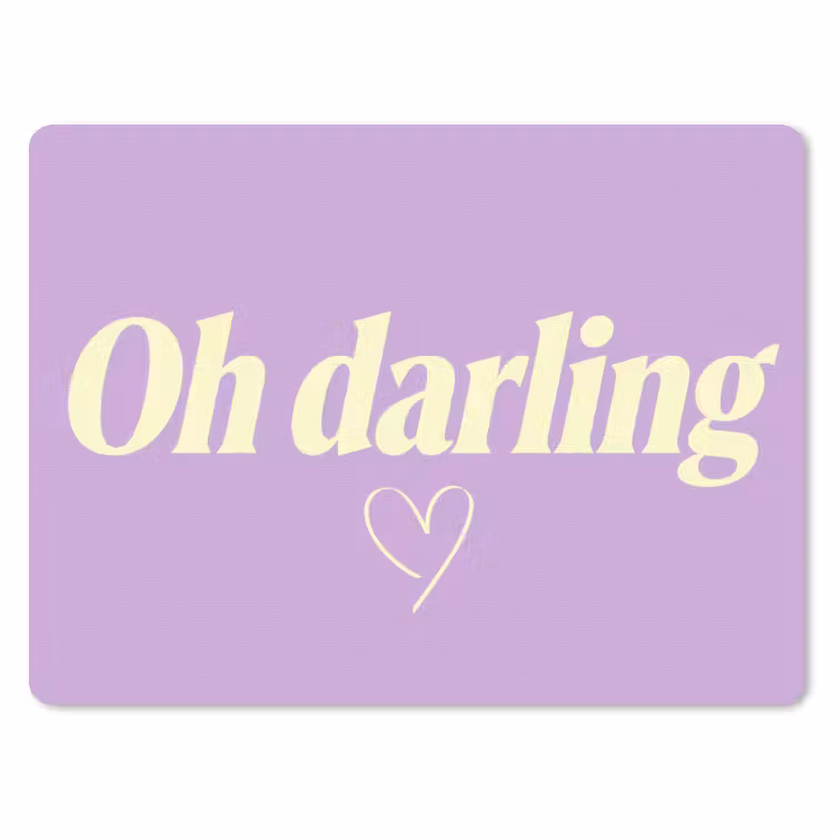 Muismat - Oh darling - Hart - Paars — 1