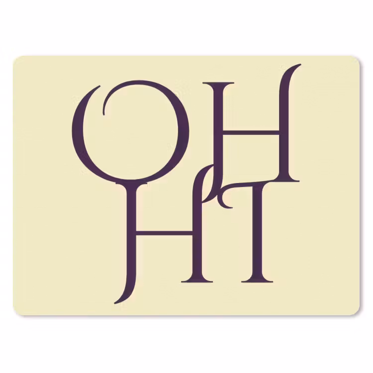 Muismat - Oh hi - Geel - Monogram — 1