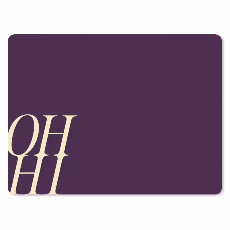 Muismat - Oh hi - Paars - Cursief — 1