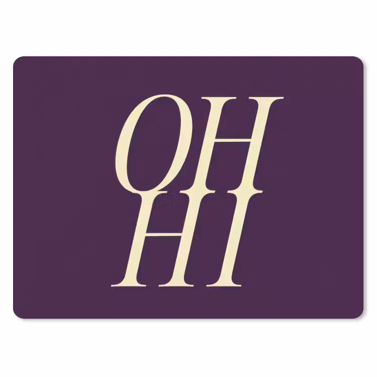 Muismat - Oh hi - Paars - Minimalistisch — 1