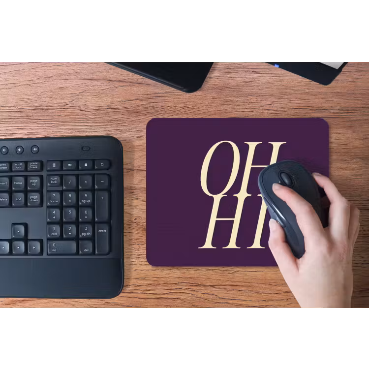 Muismat - Oh hi - Paars - Minimalistisch — 3