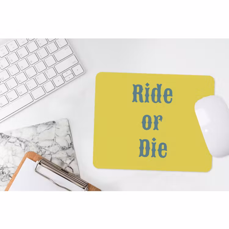 Muismat - Ride or die - Geel - Blauw — 2