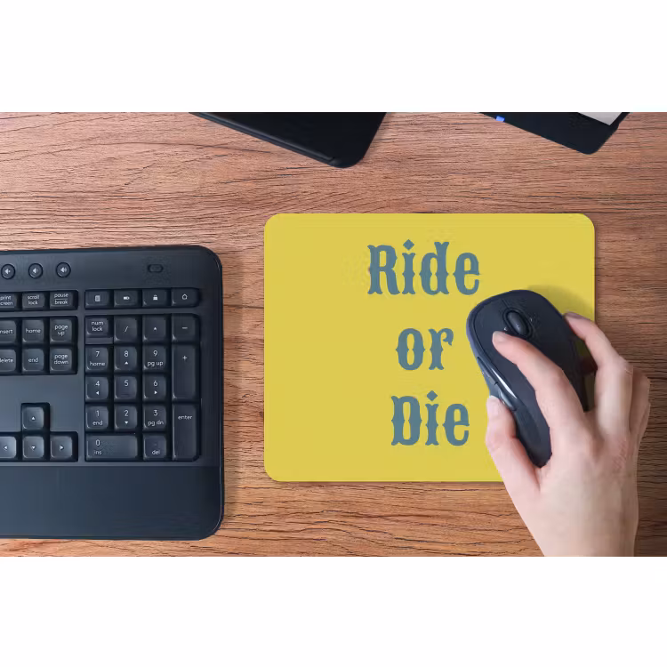 Muismat - Ride or die - Geel - Blauw — 3