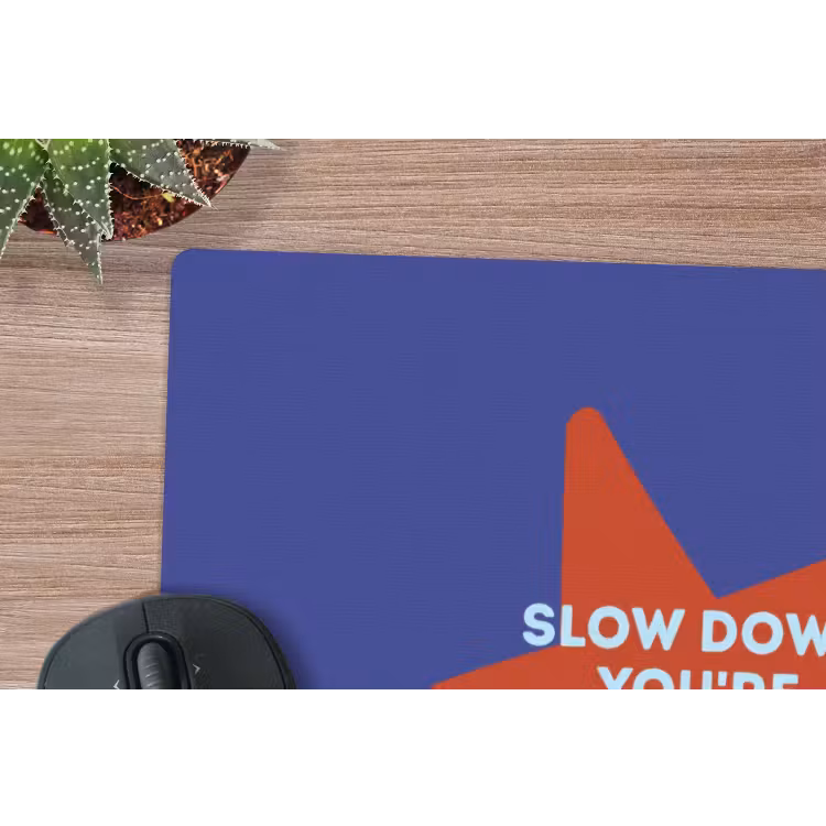 Muismat - Slow down you're doing fine - Ster - Blauw — 4