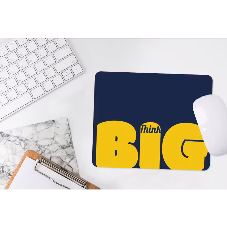 Muismat - Think big - Blauw - Geel — 2