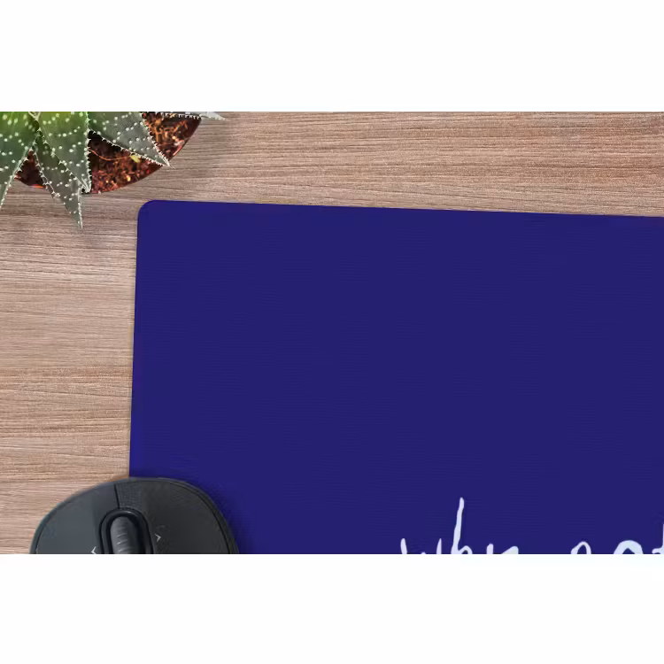 Muismat - Why not - Blauw - Handgeschreven — 4