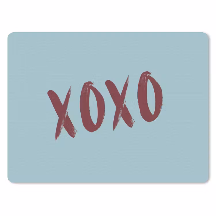 Muismat - XOXO - Blauw - Rood — 1