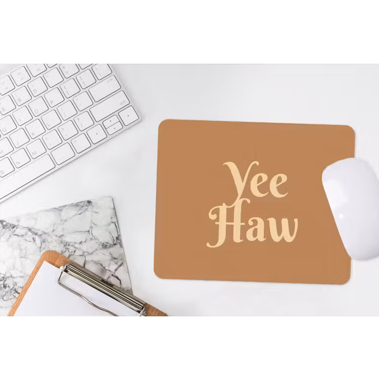 Muismat - Yee haw - Bruin - Minimalistisch — 2