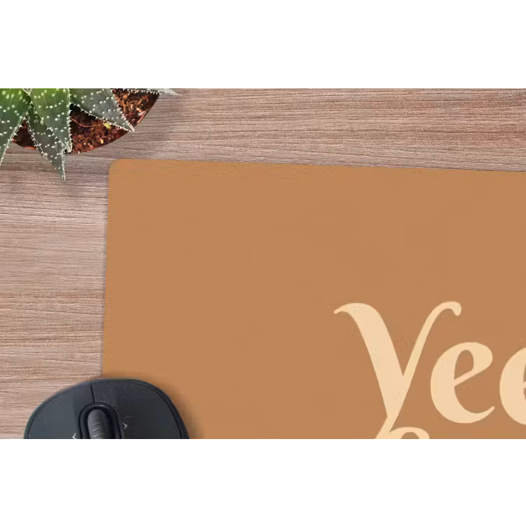 Muismat - Yee haw - Bruin - Minimalistisch — 4